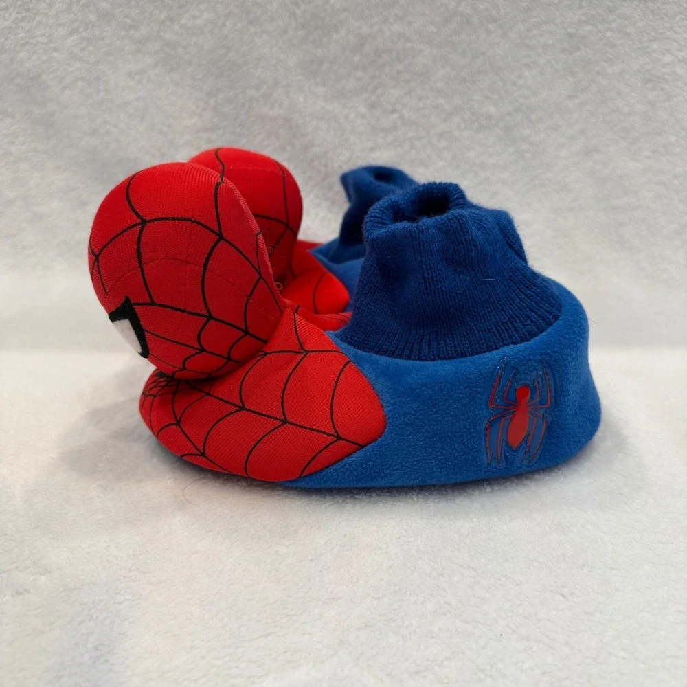 Marvel Spider-Man‎ Kids Plush Character Slippers Blue Red Size 9/10